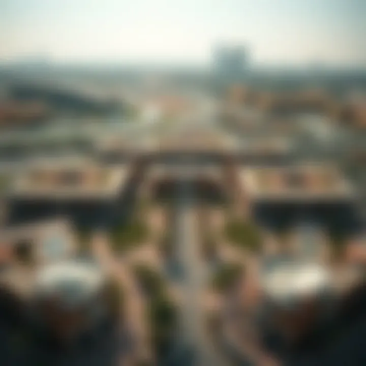 Aerial Perspective of Jumeirah Park's Design Aerial view showcasing the intricate layout of Jumeirah Park