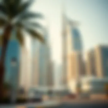 Skyline of Dubai showcasing modern architecture