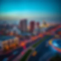 Panoramic view of Muhammad Bin Zayed Road showcasing urban development