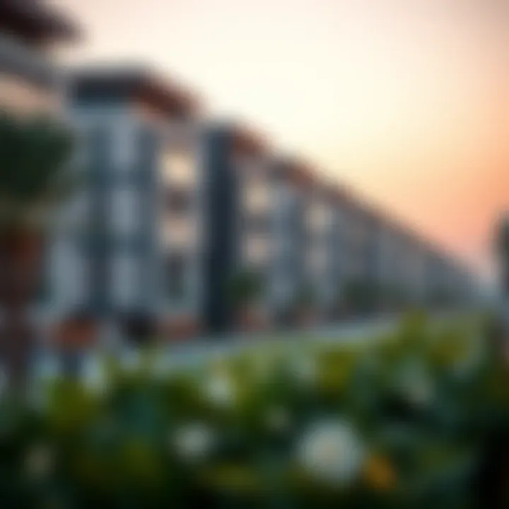 Modern residential buildings near Muhammad Bin Zayed Road