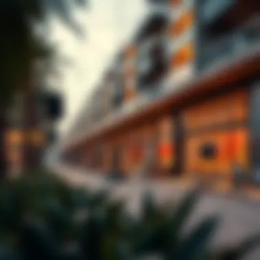 An innovative community space showcasing modern urban living in Dubai.