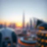 Futuristic Skyline of Dubai A breathtaking view of Dubai's skyline featuring futuristic architecture.