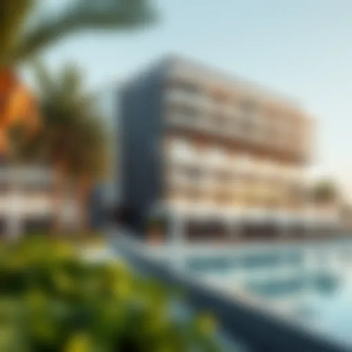 Modern Architecture of Pearl Marina Hotel Apartments Exterior view of Pearl Marina Hotel Apartments showcasing contemporary architecture