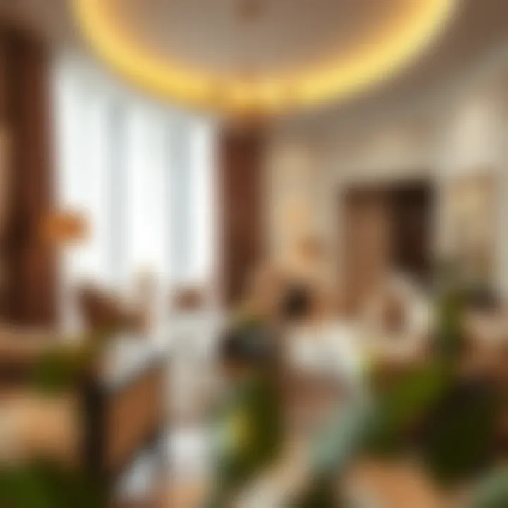 Luxurious living space within the hotel apartments highlighting elegant decor