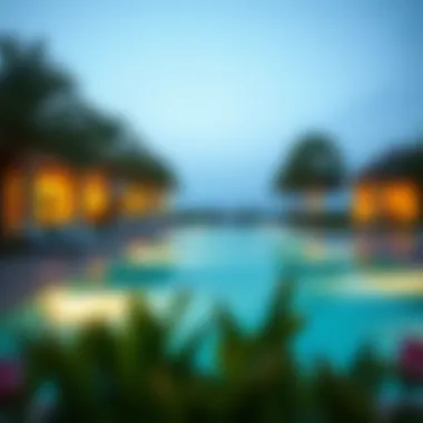 Serene atmosphere surrounding a private pool at a Dubai resort