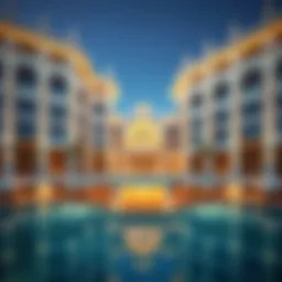 Stunning architectural facade of Royal Bay Azizi