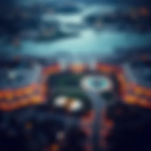 Aerial view of the Golf Promenade showcasing its stunning landscape and architecture