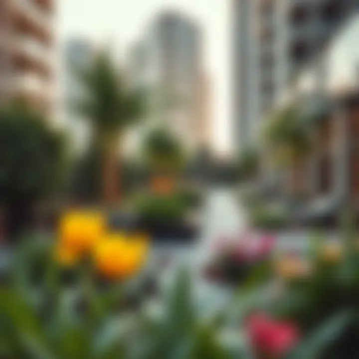 Community garden promoting urban green spaces