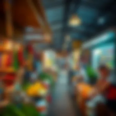Vibrant local market in Tourist Club Area filled with colorful goods