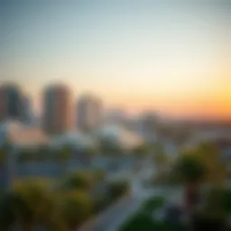 A panoramic view of Al Khubeirah showcasing its modern skyline