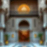 Architectural Splendor of Bayt Al Muteena A stunning view of the Bayt Al Muteena's traditional architecture showcasing intricate details.