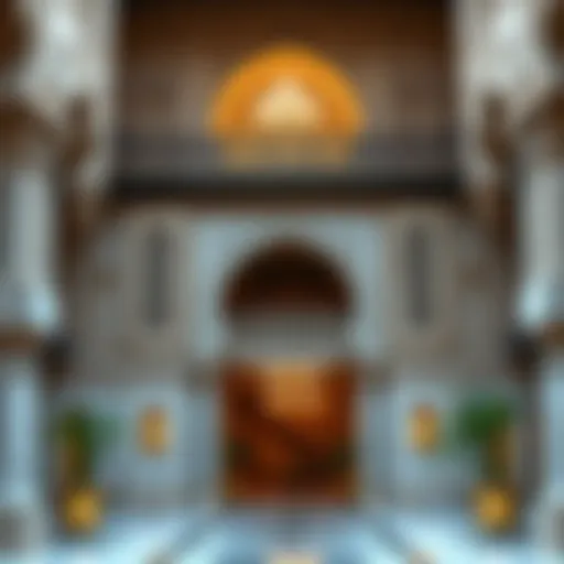 Architectural Splendor of Bayt Al Muteena A stunning view of the Bayt Al Muteena's traditional architecture showcasing intricate details.