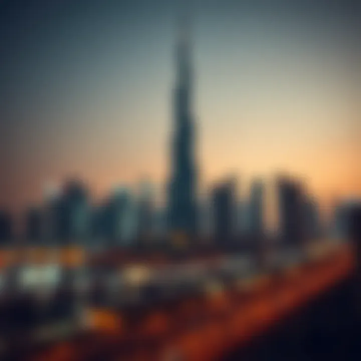 Business Bay Skyline with Capital Tower Business Bay skyline featuring Capital Tower as a focal point