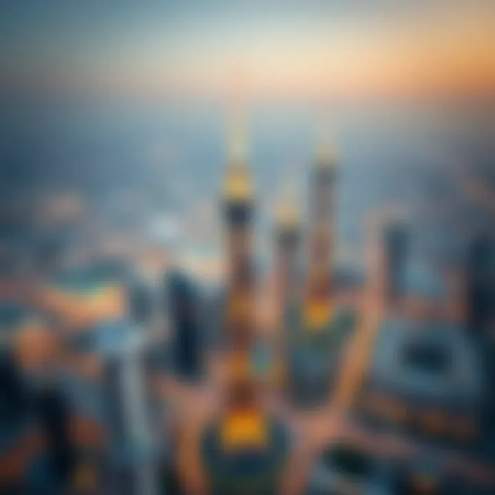Panoramic cityscape view from Damac Crown