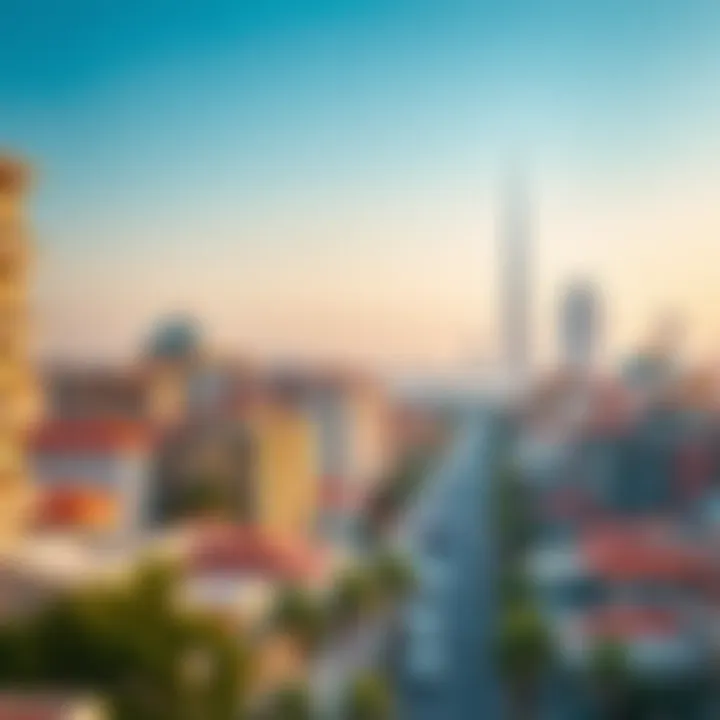 Vibrant Dubai Neighborhoods Neighborhood overview showcasing Dubai skyline