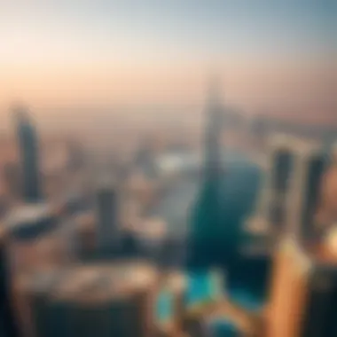 Aerial View of Dubai and JBR Aerial view of Dubai showcasing the significance of JBR