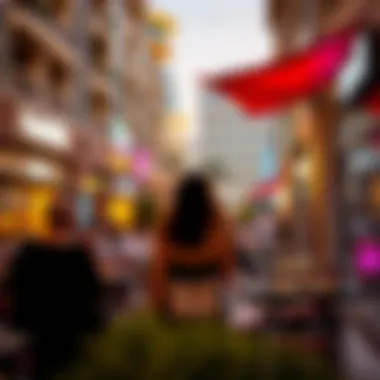 Vibrant Community Features of JBR Vibrant community features of JBR, including shops and dining