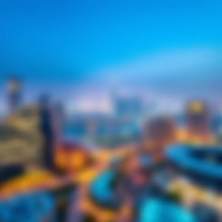 Panoramic view of the Dubai skyline from Vida Zabeel