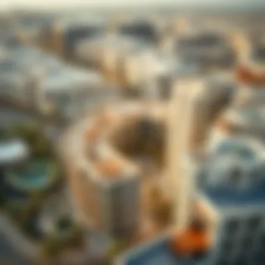 Aerial view of Warsan 2 showcasing modern architecture