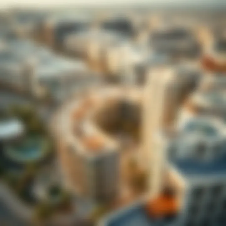 Aerial view of Warsan 2 showcasing modern architecture