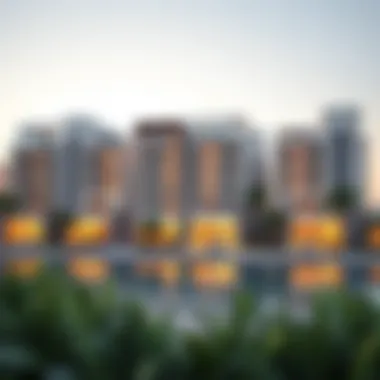 Rendering of a modern residential complex on Zuha Island