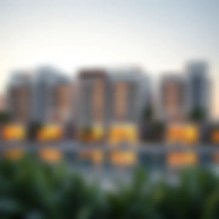 Rendering of a modern residential complex on Zuha Island